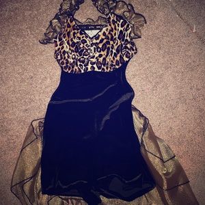 Girls Leopard Print Dance Costume